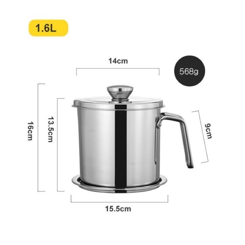 Ca Lọc Dầu Inox SUS 304 Cao Cấp Không Rỉ, Sáng Bóng