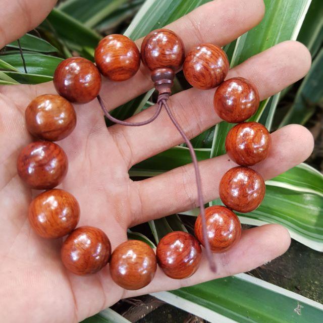 Vòng tay nam gỗ CẨM hạt tròn 16 ly
