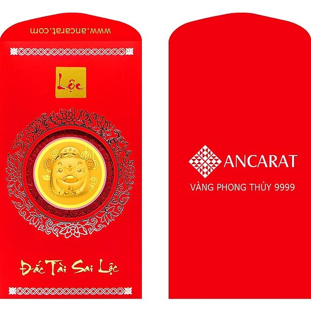 Bao lì xì vàng 24K Kim Tý- ANCARAT