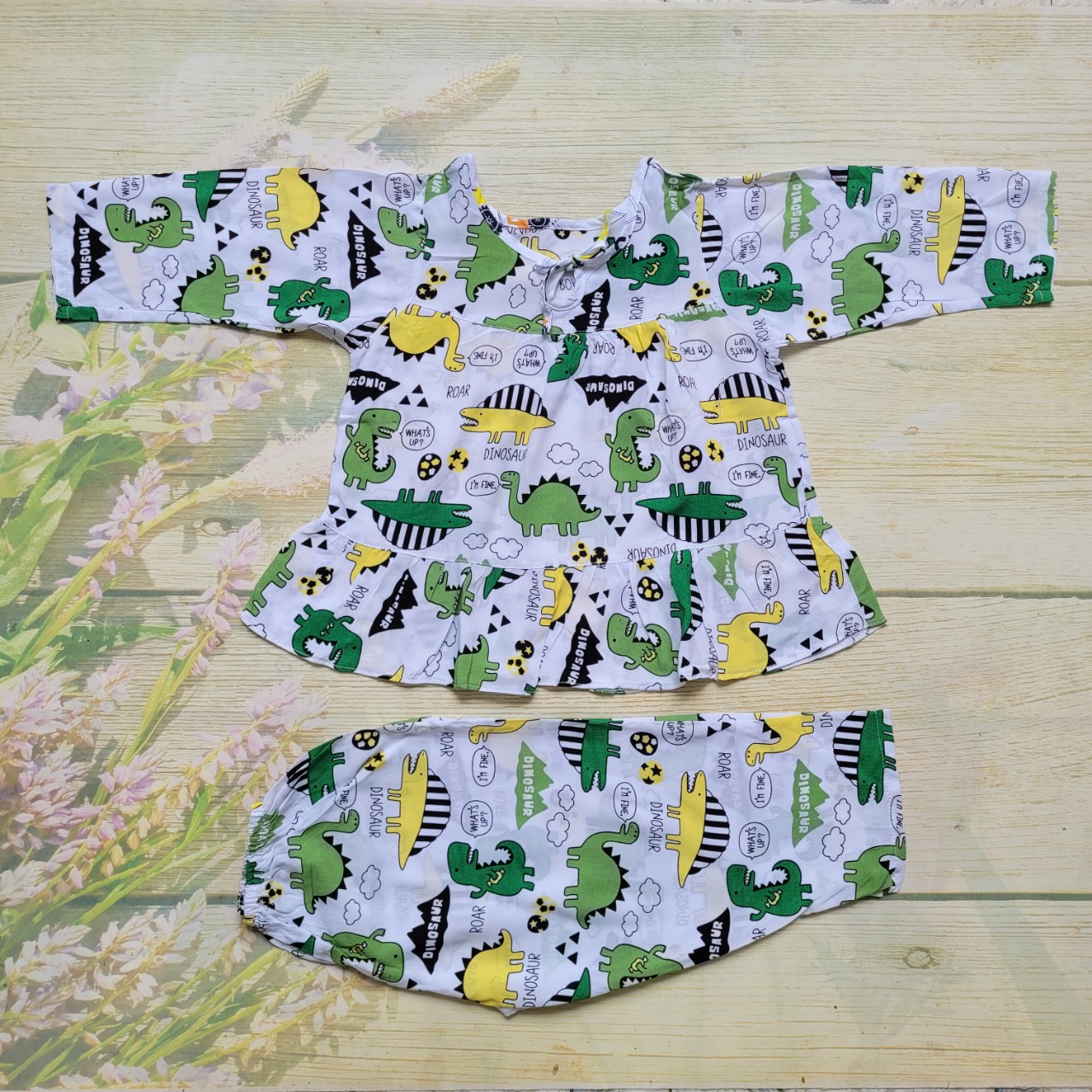 ĐỒ BỘ TÔN TAY DÀI BÉ GÁI SIZE 5