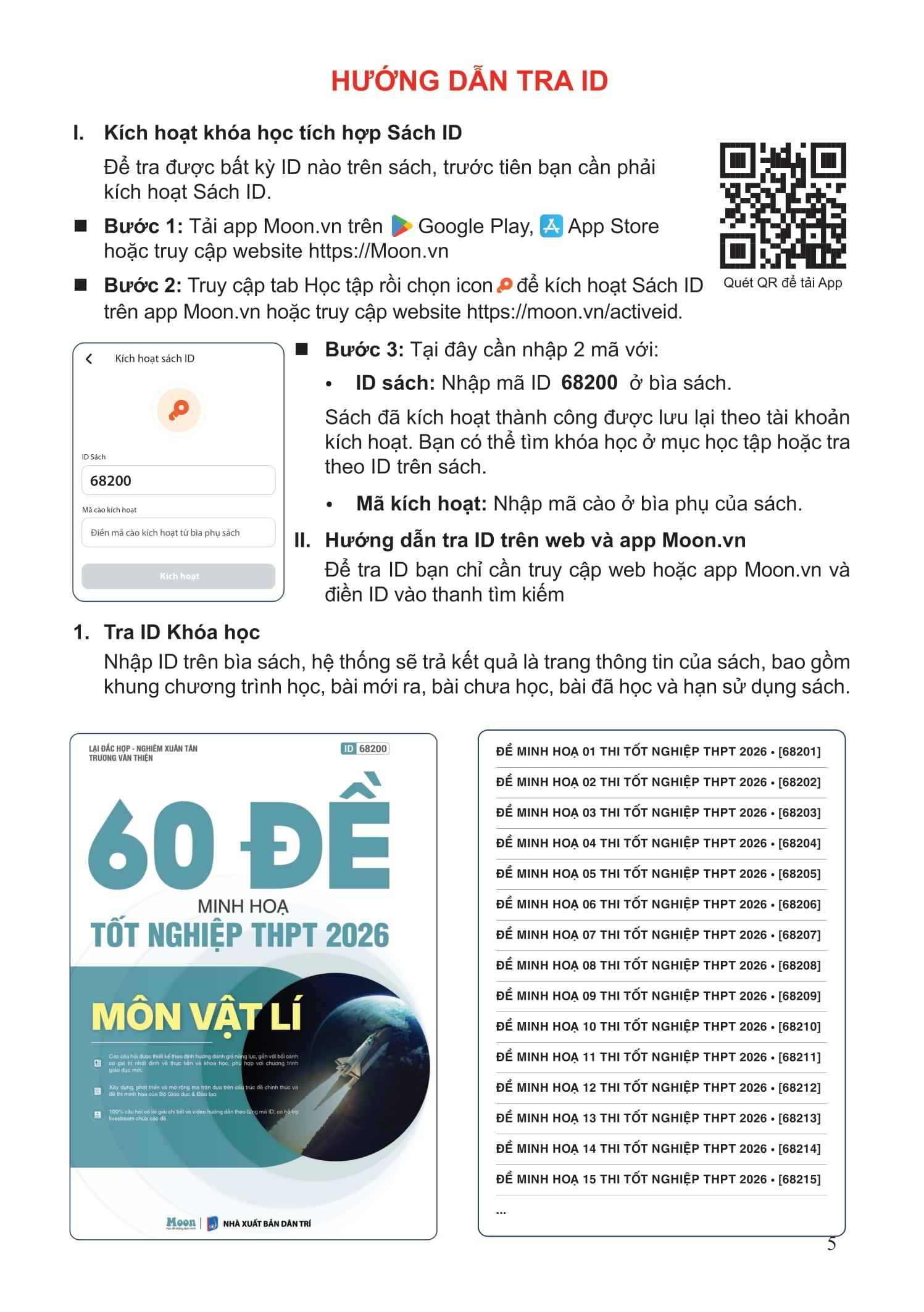 Sách - 60 Đề Minh Họa Tốt Nghiệp THPT 2026 - Môn Vật Lí