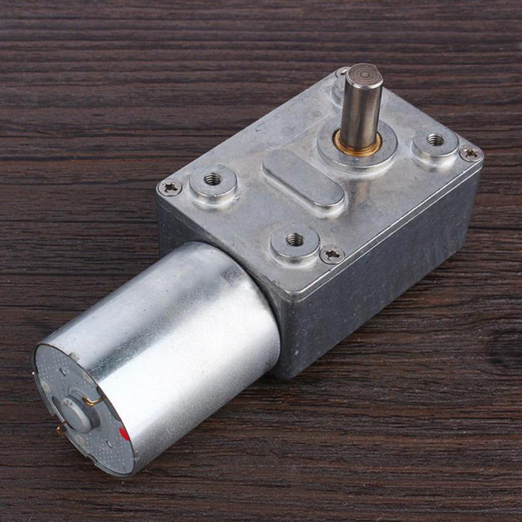 2PCS Micro Worm Gear DC Motor 12V 6RPM +3RPM Reversible High Torque Turbine Reduction Motor