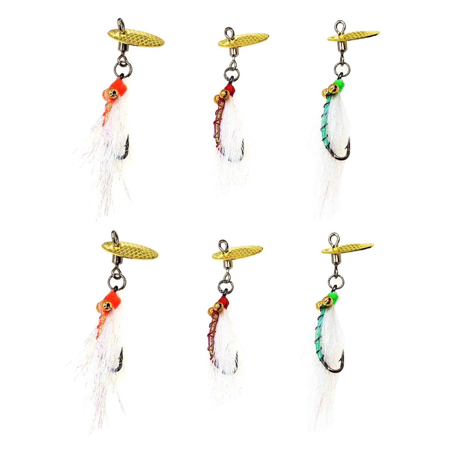 Realistic Fly Fishing Flies Accessory Stainless Streamers with Hook