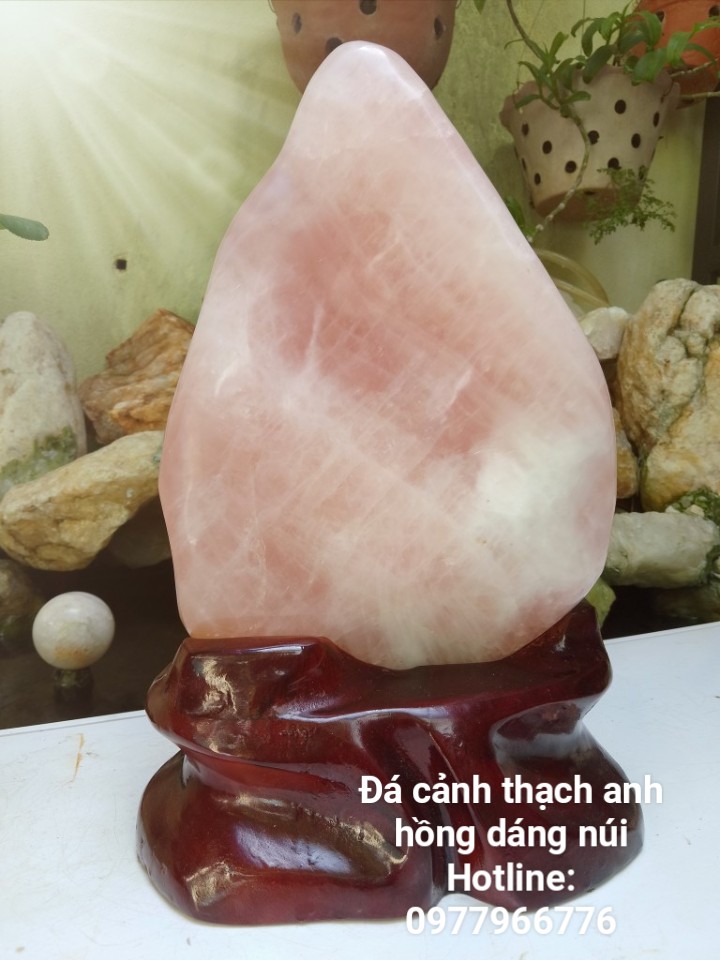 Đá Cảnh - Đá Trấn Trạch Thạch Anh Hồng - 7,8kg