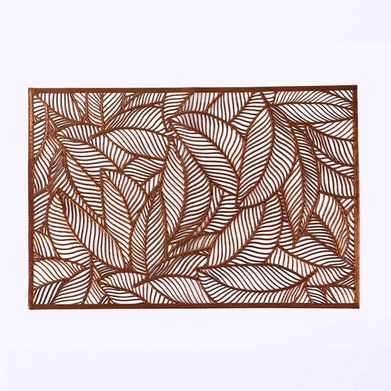 Tấm lót /Khăn trải bàn ăn cao cấp Hoạ Tiết Lá, Table runner decor bàn ăn chất liệu chịu nhiệt chống thấm