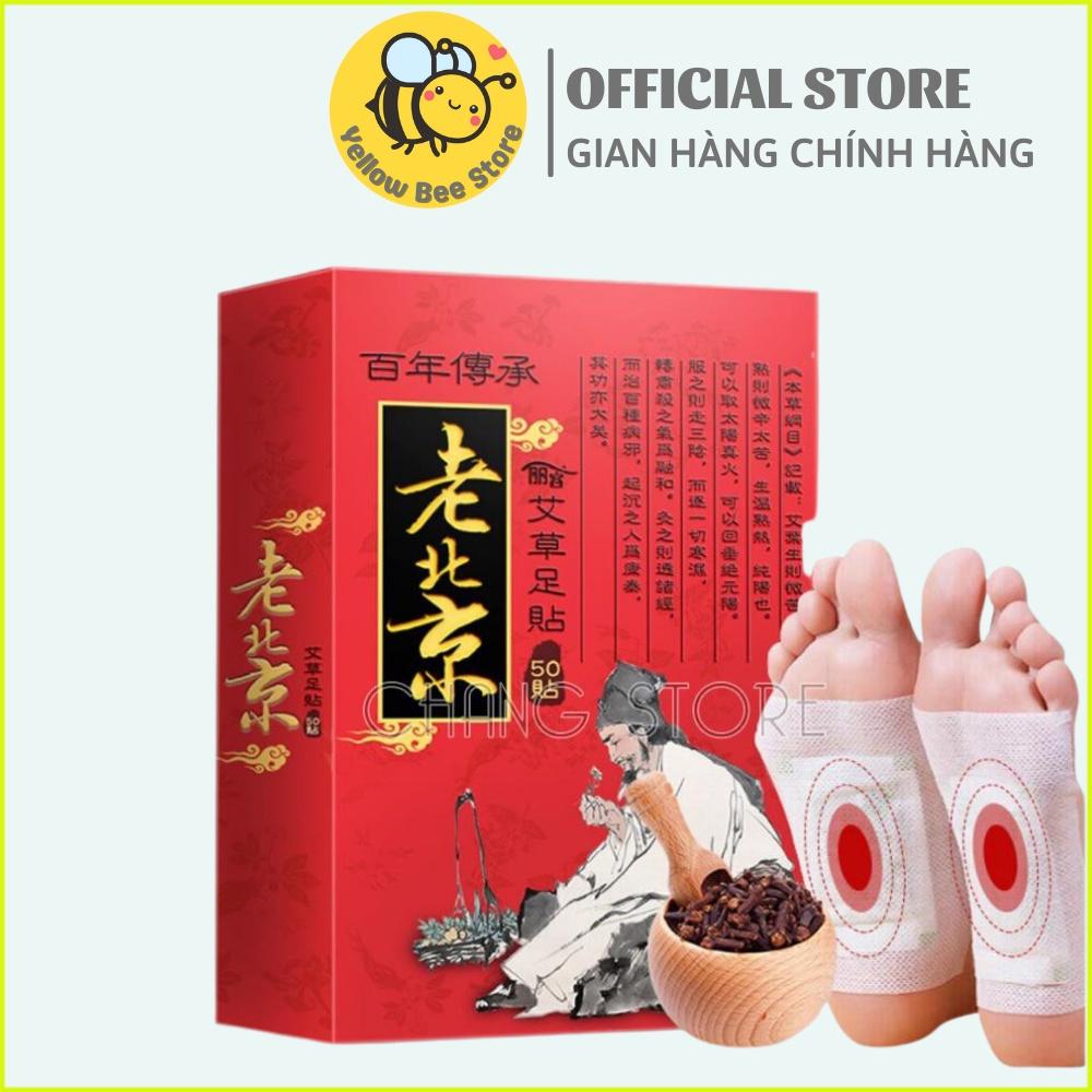 Hộp 50 miếng dán thải độc dán chân ngải cứu đông y, hàng nội địa trung chất lượng số 1