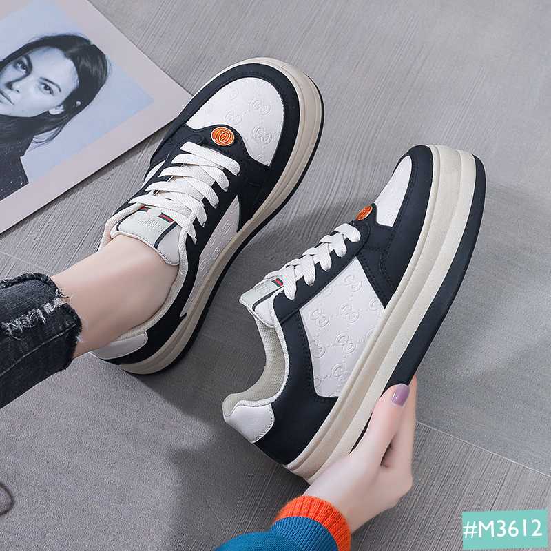 Giày Thể Thao Sneaker Nữ Bánh Mì MINSU M3612 Style Hàn Quốc Độn Đế 5cm Cực Đẹp Khi Đi Chơi, Học