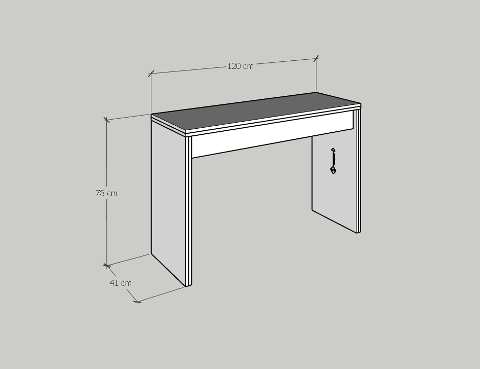 [Happy Home Furniture] DOOBIE, Bàn trang điểm - ngăn kéo,  120cm x 41cm x 78cm (DxRxC), BAN_001