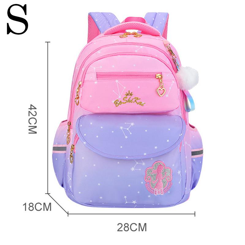 Cô Gái Học Túi Hồng Tím In Gradient Ba Lô Trẻ Em 1-3-4-6 Cấp Sinh Đựng Dễ Thương Trẻ Em của Schoolbag Chống Nước Ba Lô