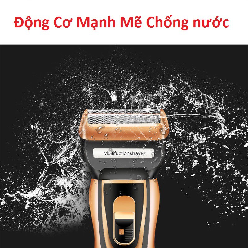 Máy Cạo Râu Khô - Máy cạo râu đa năng , Cạo Râu - Cắt Tóc - Tỉa Lông Mũi Không Đau Rát