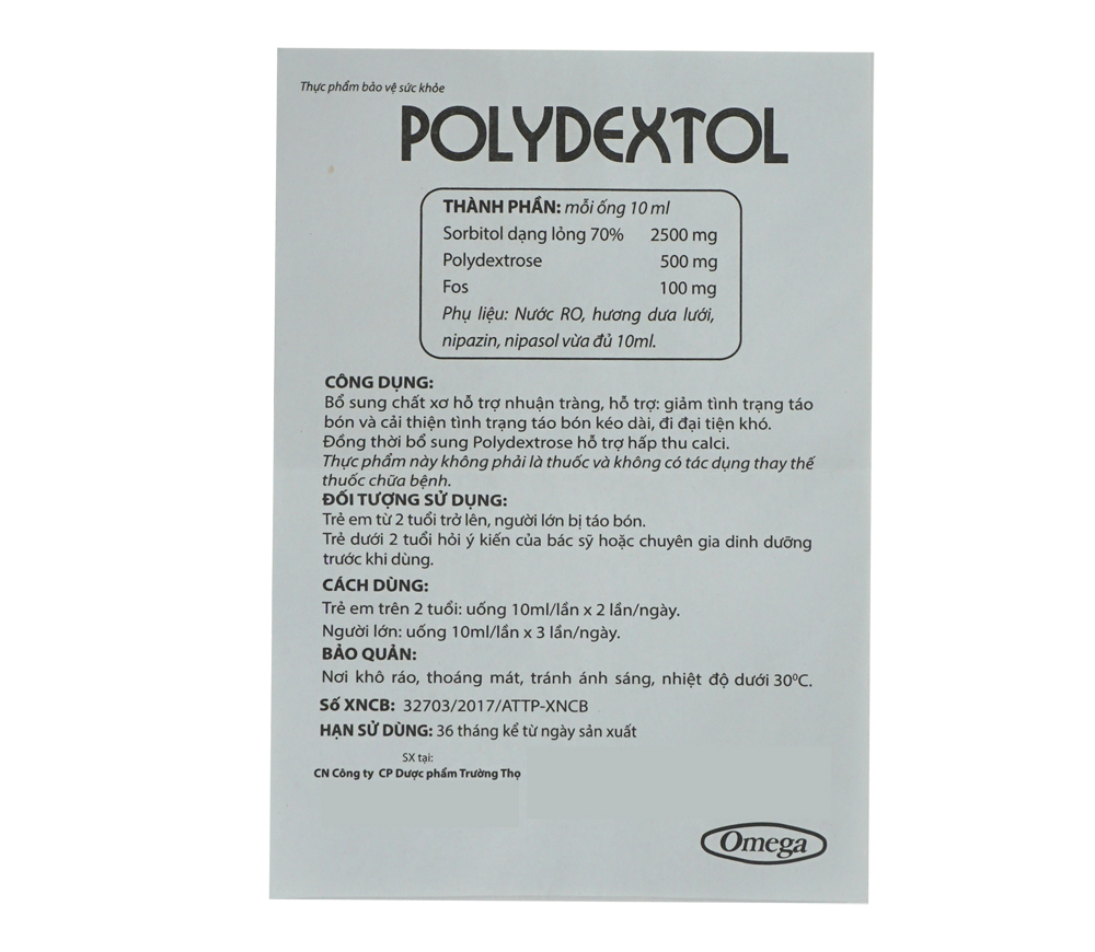 Thực phẩm bảo vệ sức khỏe Polydextol giúp giảm táo bón - Trường Thọ hộp 15 ống