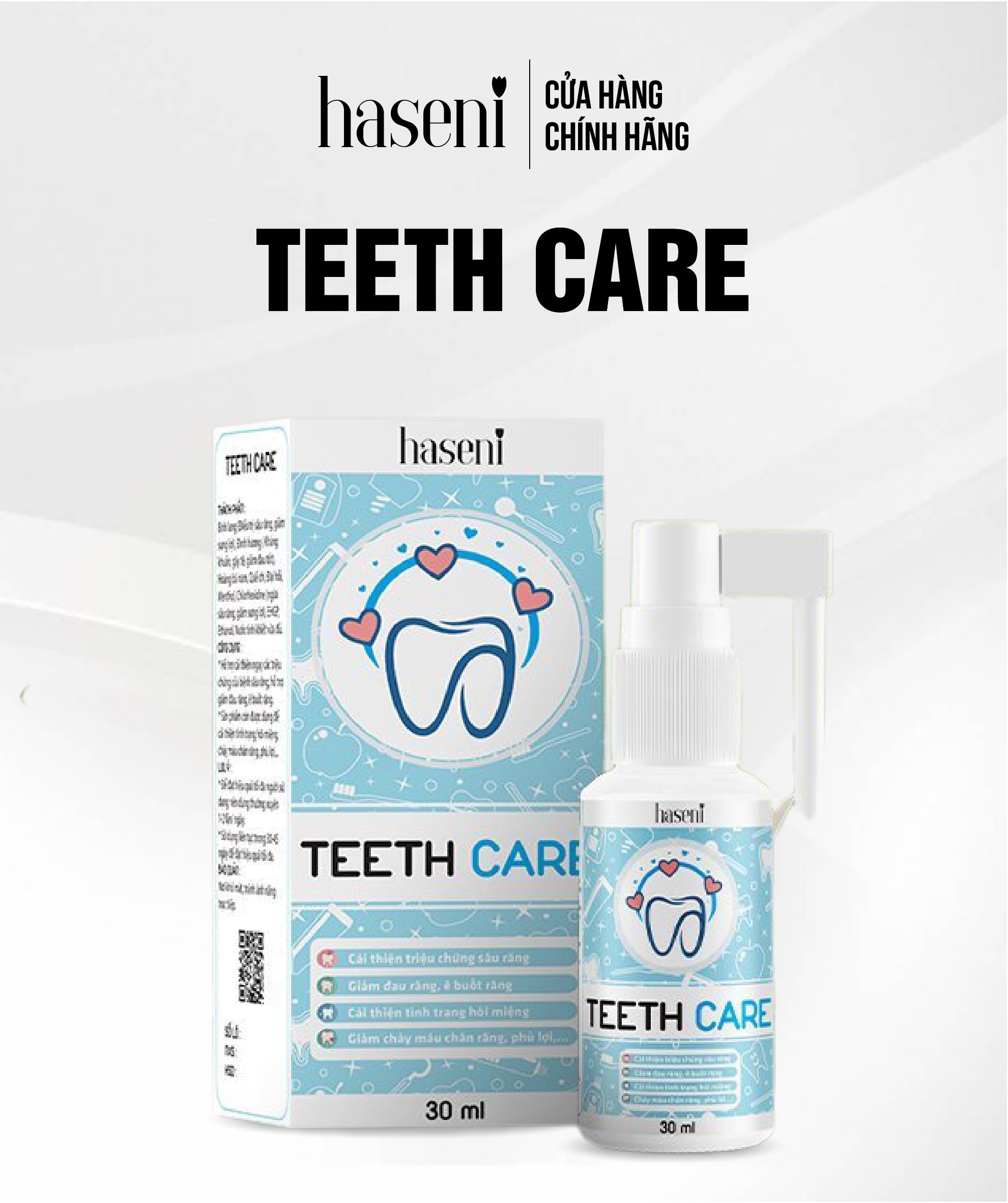 Xịt răng miệng Teeth Care haseni 30ml