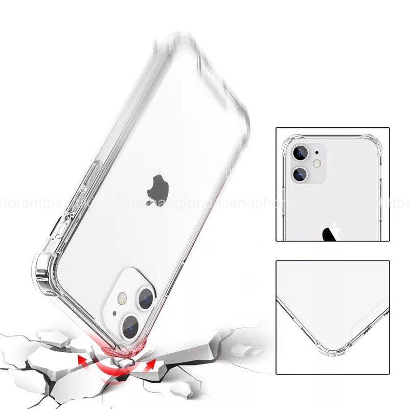 Ốp lưng trong suốt chống va đập dành cho iphone 6/6plus/6s/6splus/7/7plus/8/8plus/x/xr/xs/11/12/13/pro/max/plus/promax