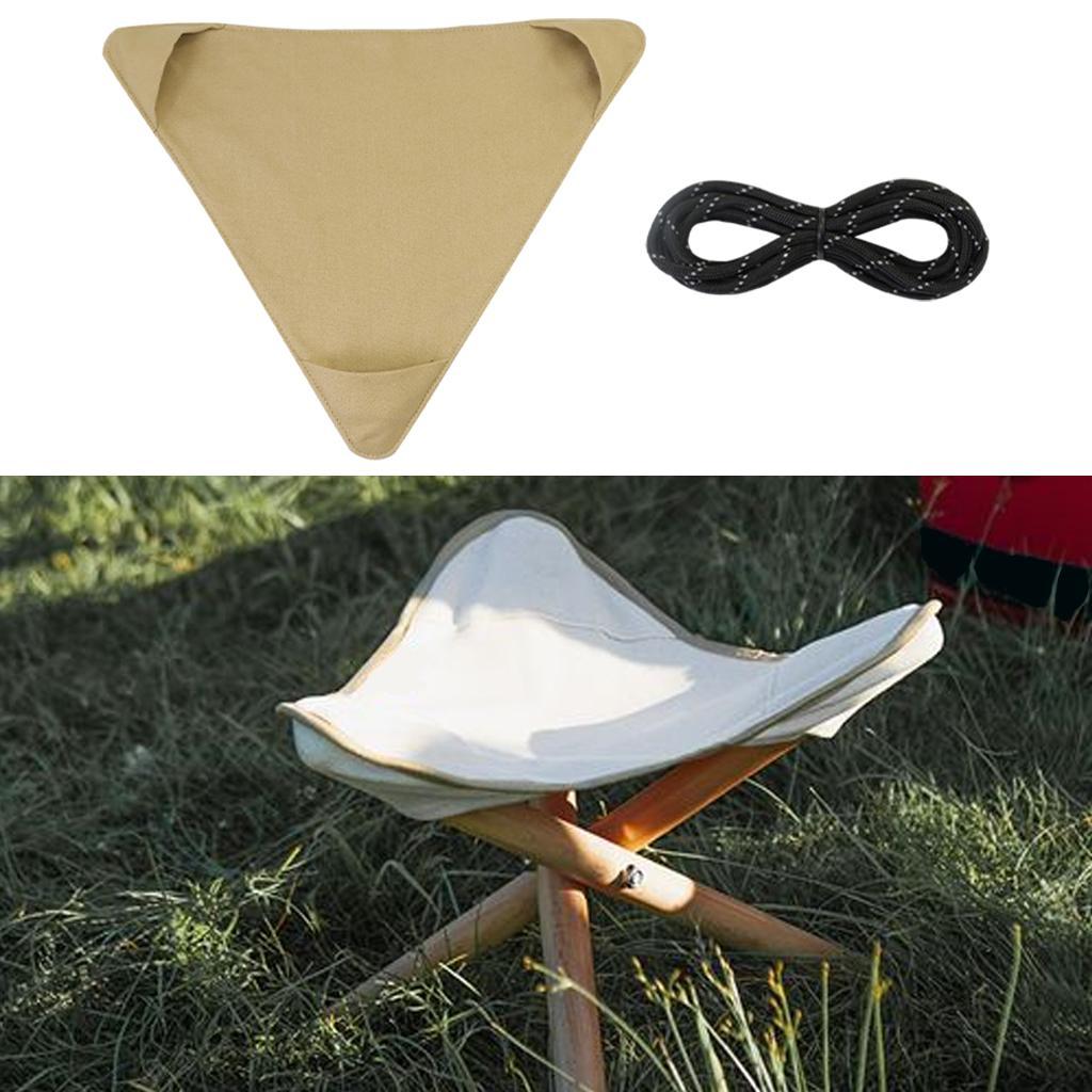 3x Folding Tripod Stool Cloth Lightweight Canvas Chair Cloth Waterproof DIY for Outdoor Travel Fishing Equipment