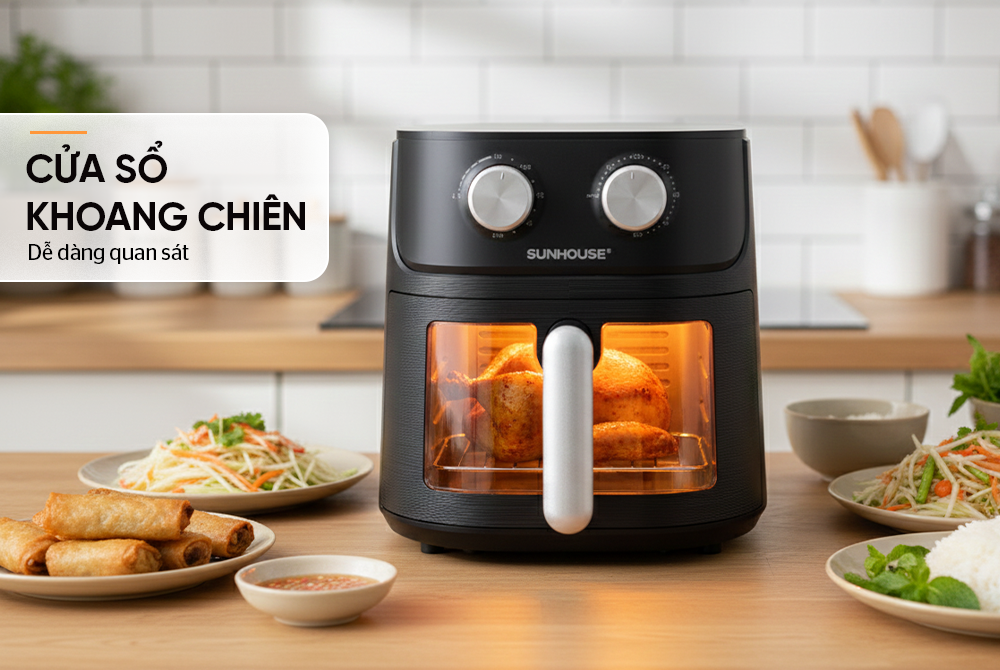 [Hàng chính hãng] Nồi chiên không dầu 6.5L Sunhouse SHD4032