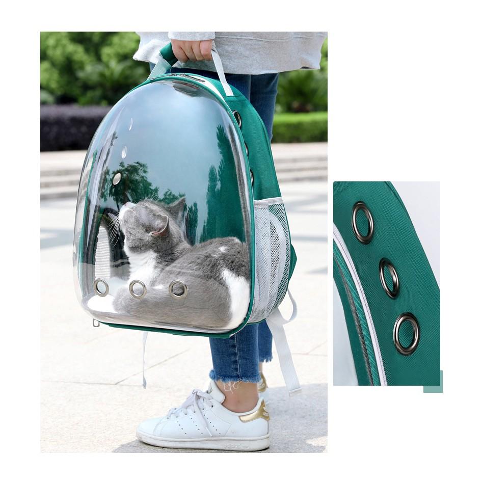 Balo vận chuyển chó mèo kính trong cứng tiện lợi đẹp mắt giá rẻ