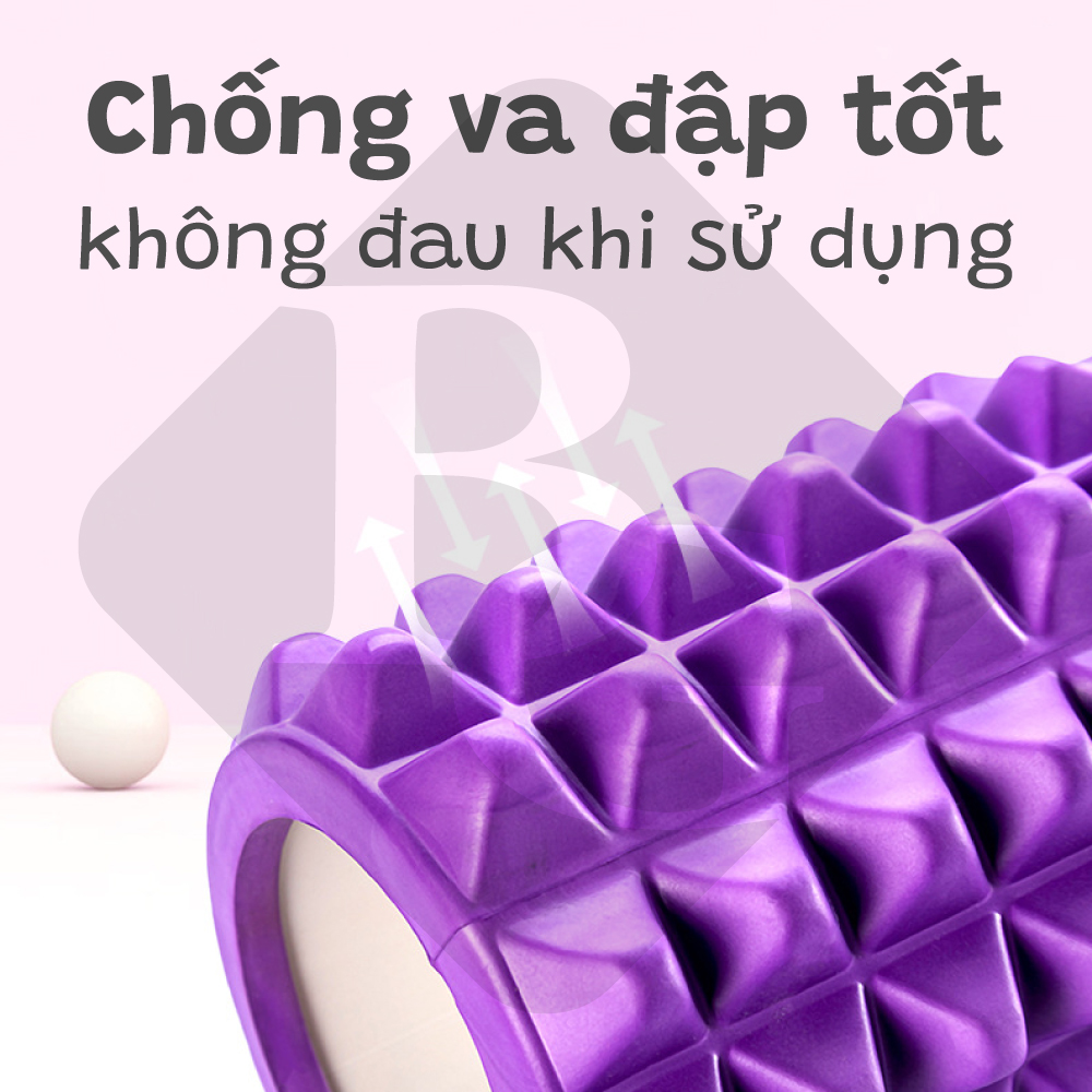 BG Con Lăn Massage Ống Lăn Dãn Cơ Foam Roller Tập Gym, Yoga, Thể Hình (hàng nhập khẩu) PURPLE