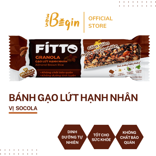 HỘP 6 THANH NĂNG LƯỢNG FITTO CHOCOLATE TỪ HẠT & GẠO LỨT VỊ SÔ CÔ LA DÀNH CHO NGƯỜI ĂN KIÊNG, EAT LEAN, ĂN CHAY