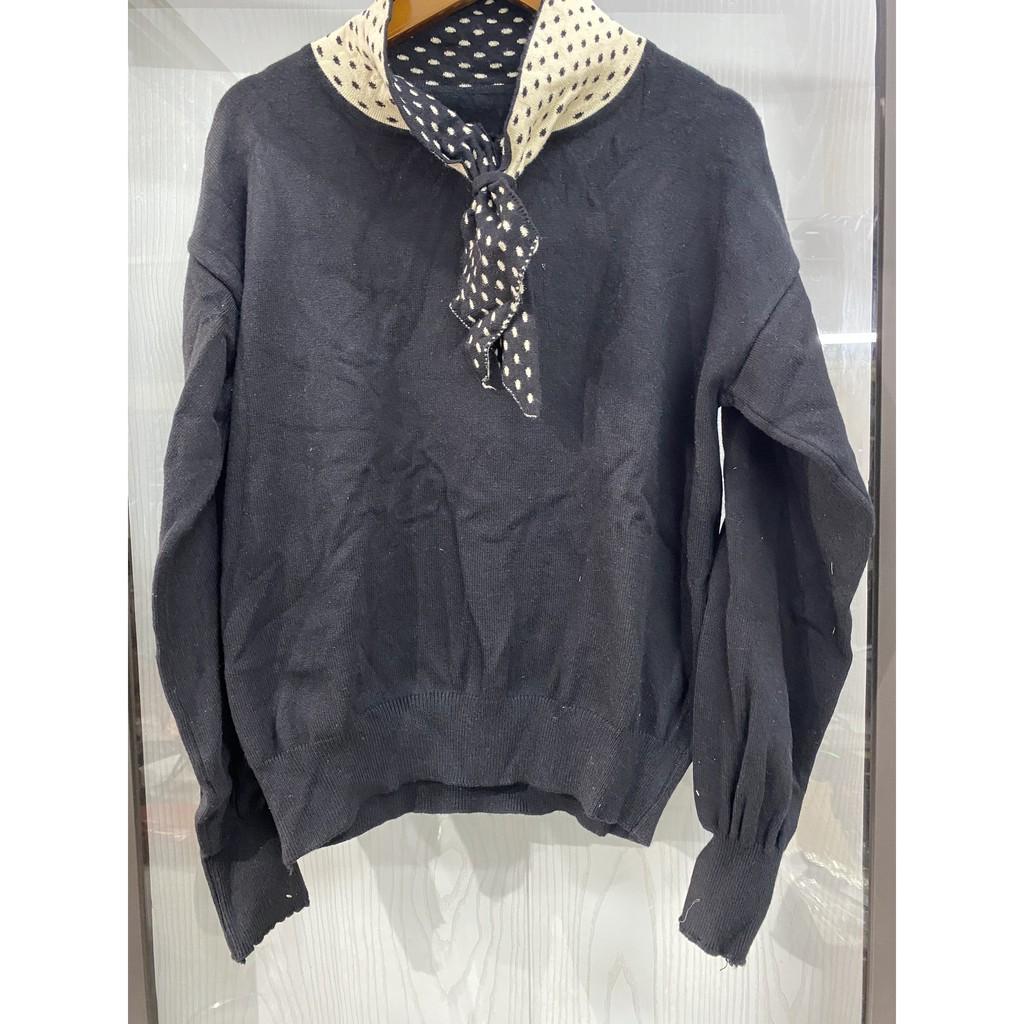Áo len phổi chấm bi, ảo hoodie cao cô