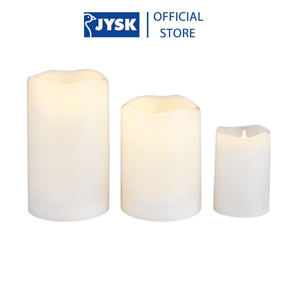 Nến điện | JYSK Soren | nhựa | trắng | nhiều kích thước