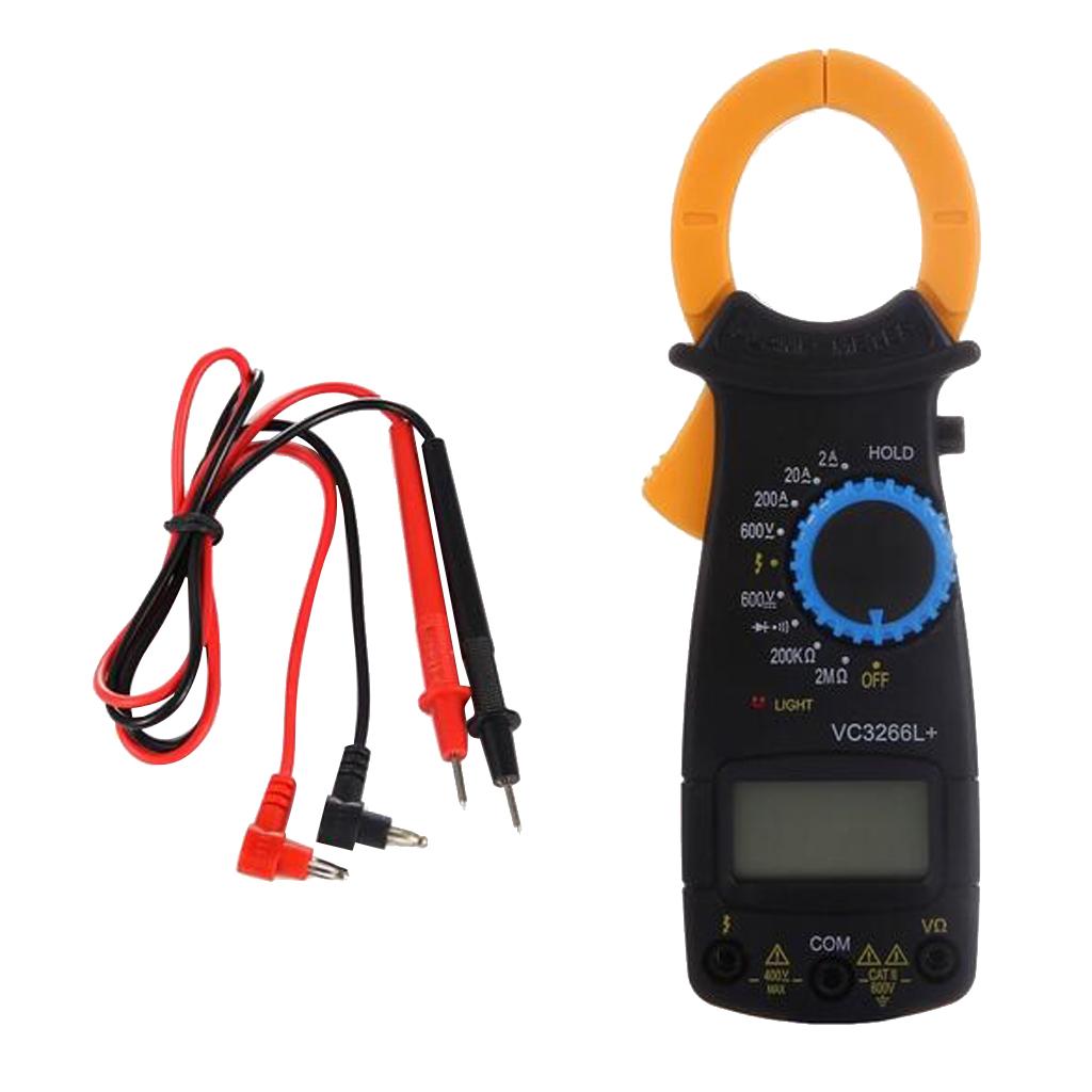 Digital Clamp Meter AC DC Current Voltage Multimeter Temp Volt Amp Tester