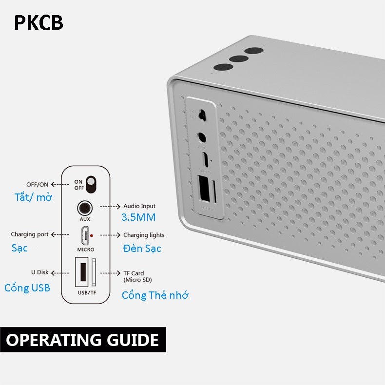 Loa Bluetooth không dây Speaker nghe USB thẻ nhớ Cao cấp Hàng chính hãng