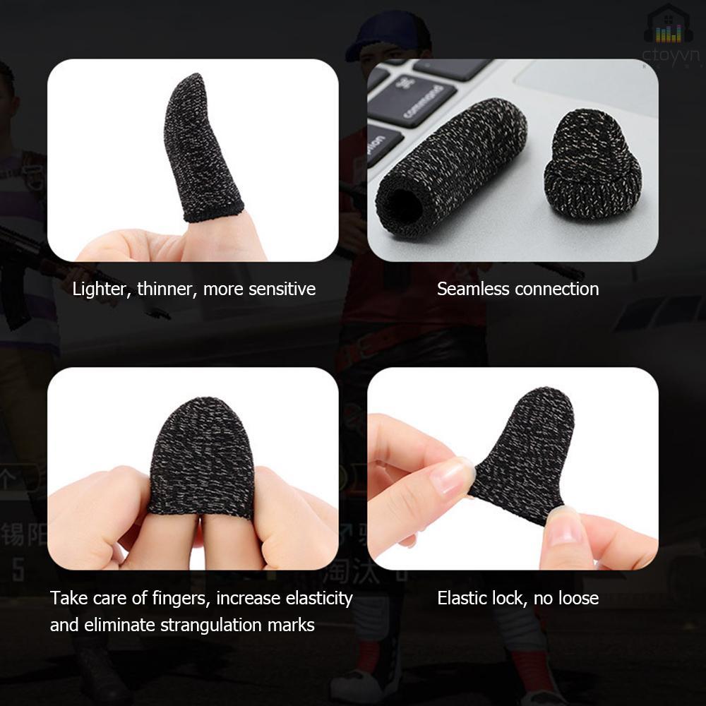 1 cặp bao ngón tay siêu mỏng chống mồ hôi chống tĩnh điện cho điện thoại/máy tính bảng