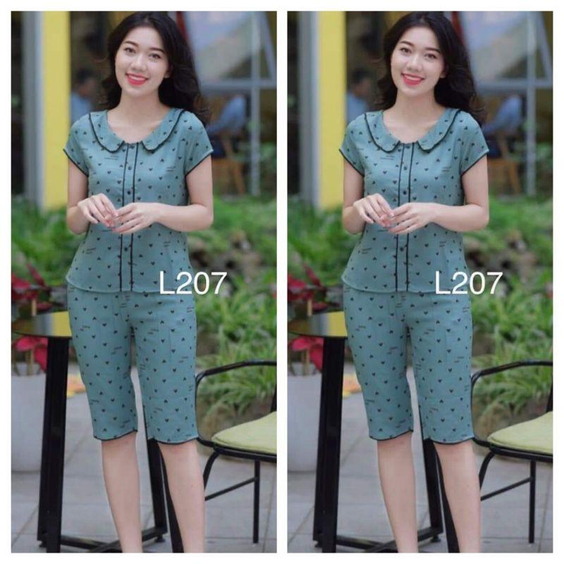 Quần áo mặc nhà cổ 2 nơ, 7 màu ảnh thật