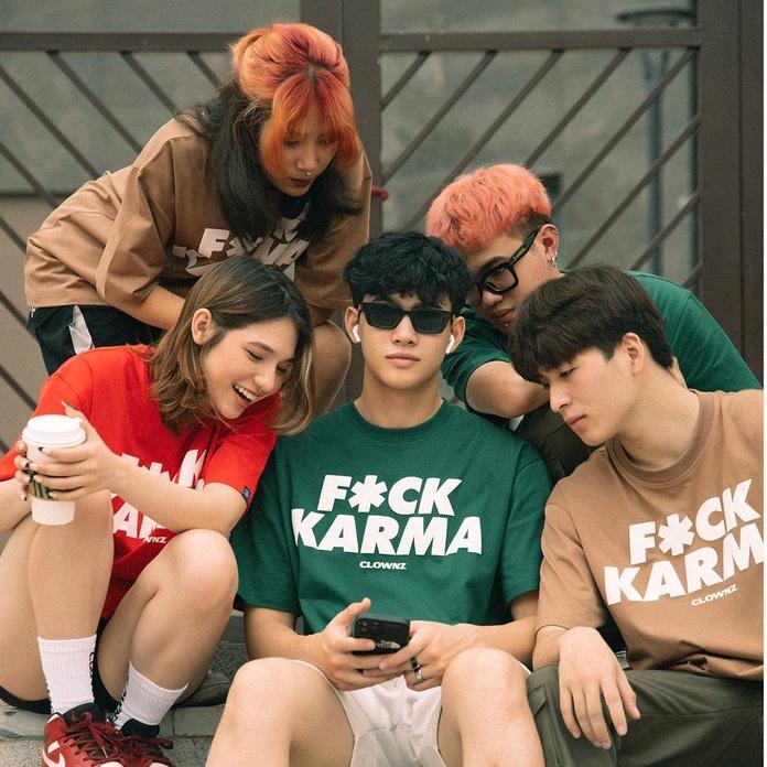 Áo phông nam nữ tay lỡ, tee thun unisex cổ tròn Big Karma form rộng nhiều màu
