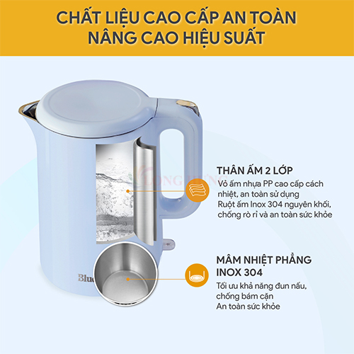 Bình đun siêu tốc Bluestone 1.5 lít KTB-3457 - Hàng chính hãng