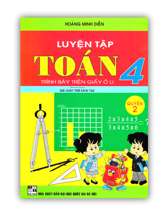 Sách - Luyện Tập Toán 4 Quyển 2 - Trình Bày Trên Giấy Ô Li