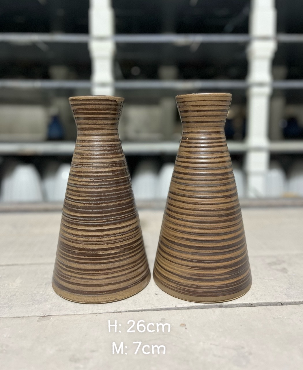 Bình hoa lọ hoa men mộc gốm sứ Bát Tràng