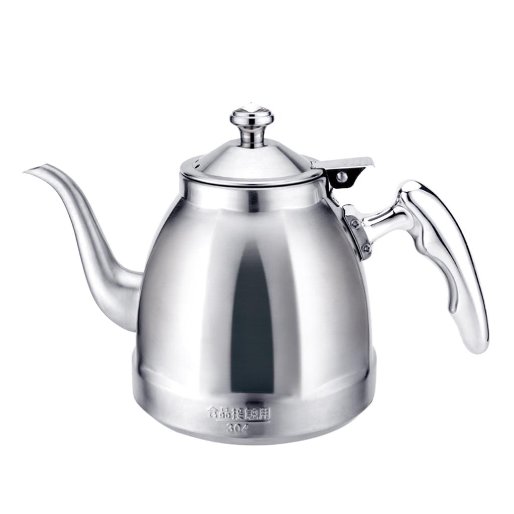 Outdoor Camping Stainless Steel 1.5L TeaKettle Kitchen Mini Tea Pot + Infuser