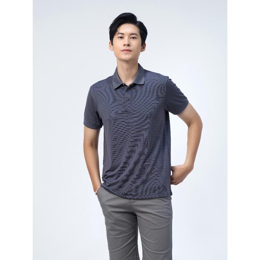 OWEN - Áo polo ngắn tay Owen chất thun lạnh cực mát màu Xám ghi kẻ ngang 220364 - Áo thun ngắn tay có cổ