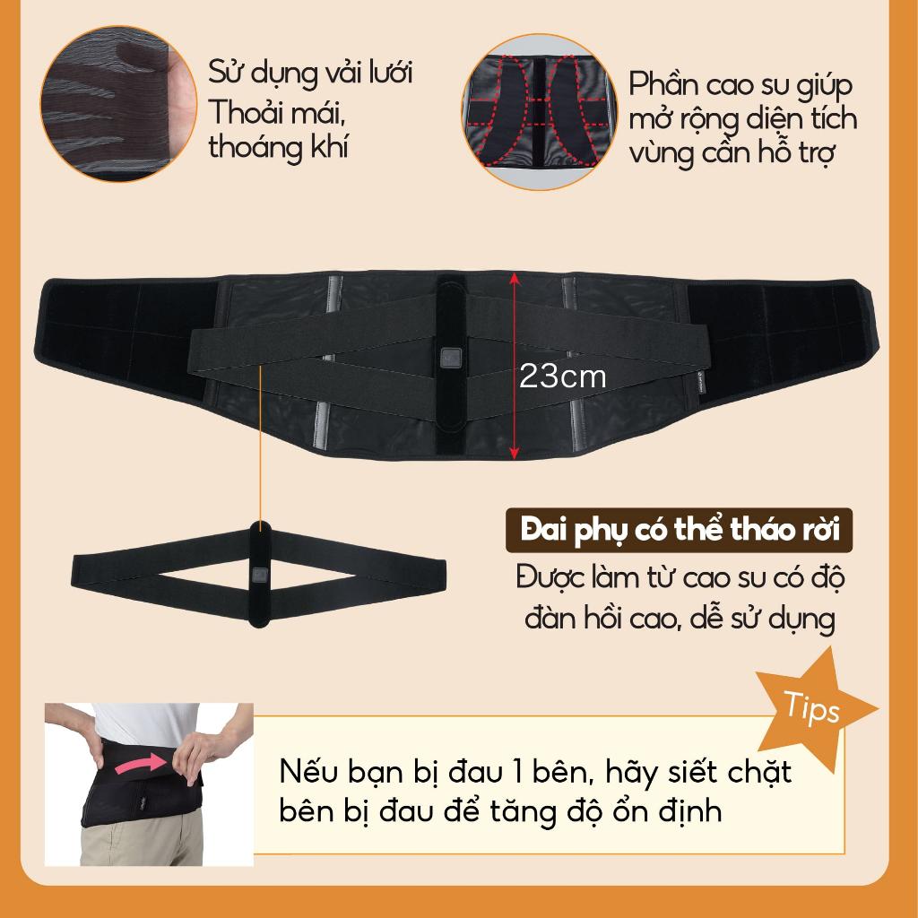Đai lưng cột sống loại vừa Phiten supporter waist belt middle type AP161003/AP161004/AP161005