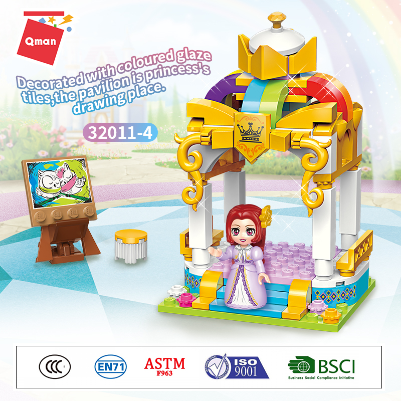 Đồ chơi xếp hình, lắp ráp Qman 32011: Giấc mơ về hoa và cầu vồng
