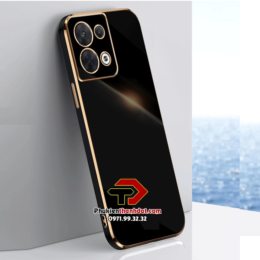 Ốp lưng cho OPPO Reno8 5G silicone dẻo màu viền xi