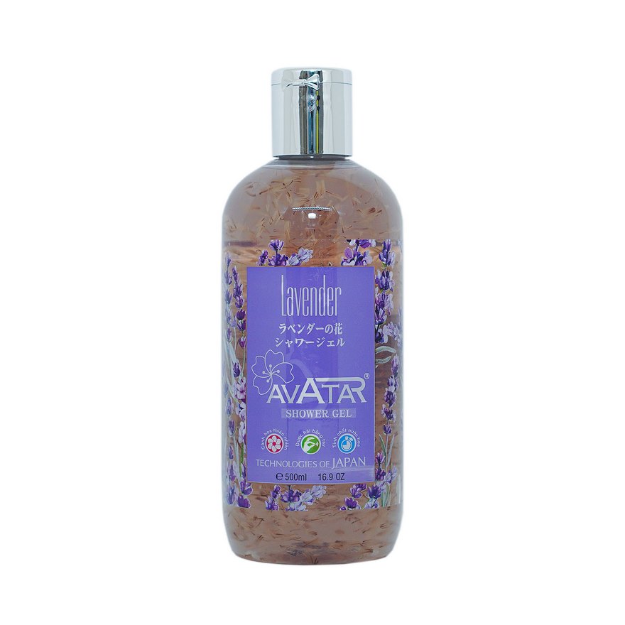 Sữa Tắm Avatar Lavender Hương Hoa Nhật Bản Với Cánh Hoa Thật 500ml
