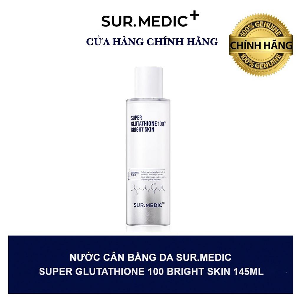 Nước Cân Bằng Giữ Ẩm Dưỡng Sáng Da SURMEDIC Super Glutathione 100 Bright Skin 145ml