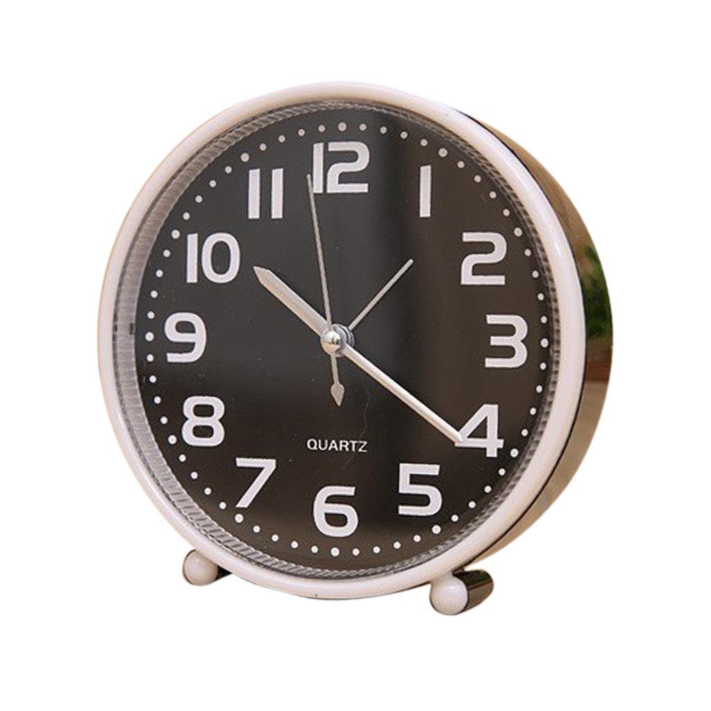 2pcs 5 Inch Alarm Clock Bedside Clock with Night Lights Home Decoration