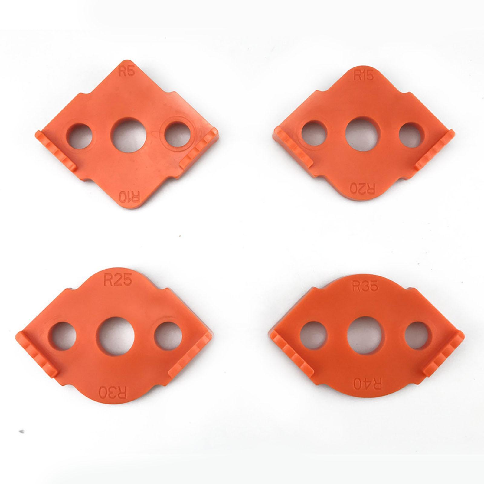 Jig Router Templates, ABS Plastic Routing Rounded Corners Router Bit Template for Woodworking Routing, R5 R15 R25 R35