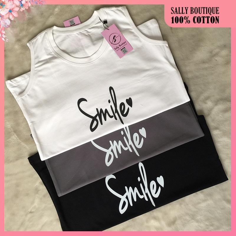 Áo thun ba lỗ nữ sát nách style Hàn Quốc, co giãn 4 chiều SMILE-SALLY-SN101