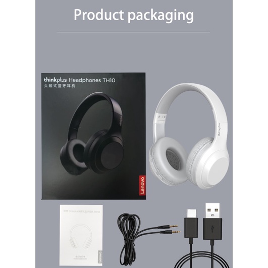 Tai Nghe Bluetooth Không Dây Sothing Lenovo TH10, Âm Thanh Nổi Giảm Ồn, Chống Thấm Nước,  Có Micro Tương Thích Android IOS PC- Hàng chính hãng