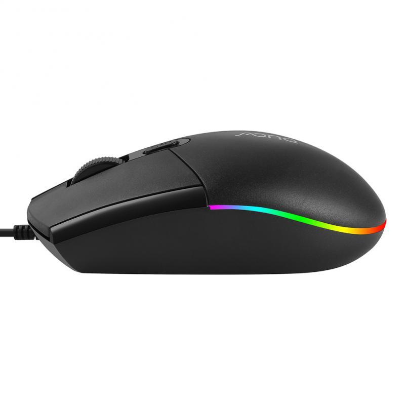 Ergonomic Rgb Luminous Wired Mouse Gaming Mouse Computer Notebook Office Mouse With Colorful Lights Laptops Notebook Accessories