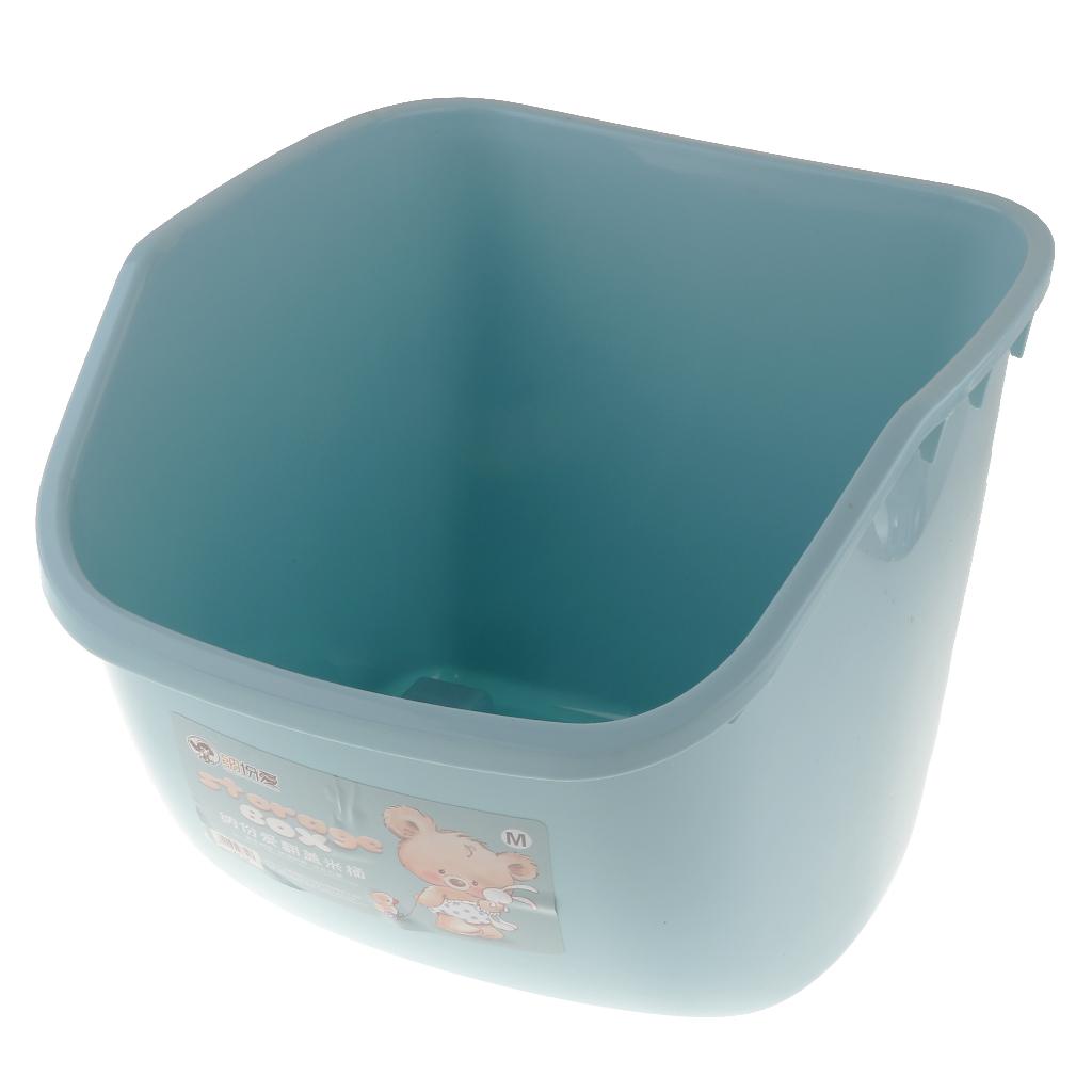 2 Pcs Kitchen Rice Grain Snack Container Case Storage Box Blue and Gray