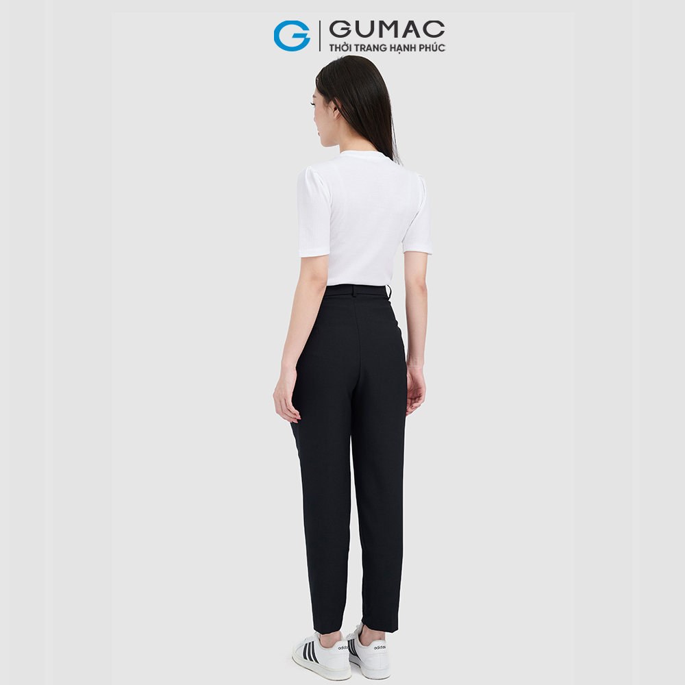 Quần tây nữ GUMAC QC09045 ống đứng phom rộng