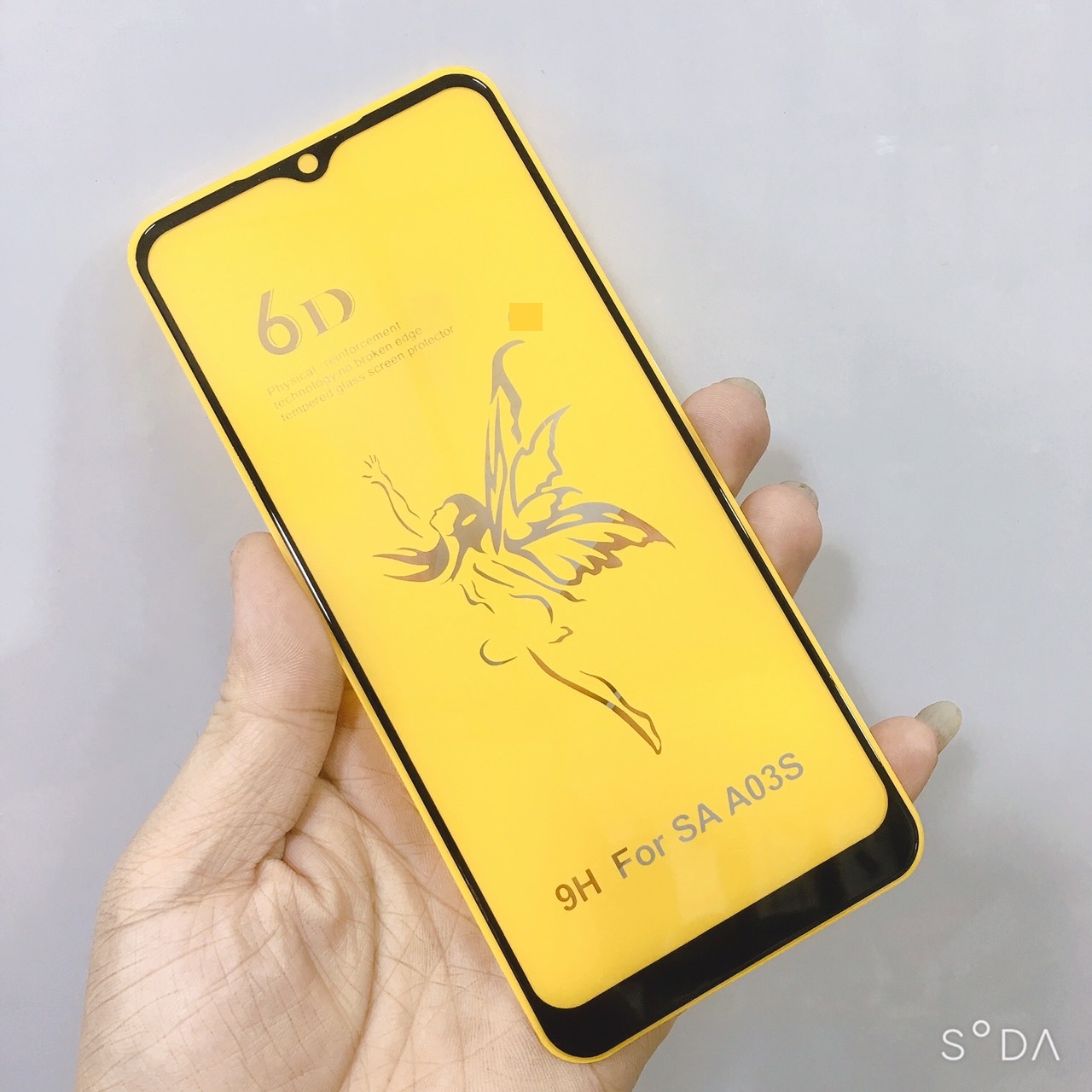 Kính cường lực full màn hình 6D thiên thần cao cấp dàn cho Samsung A03s