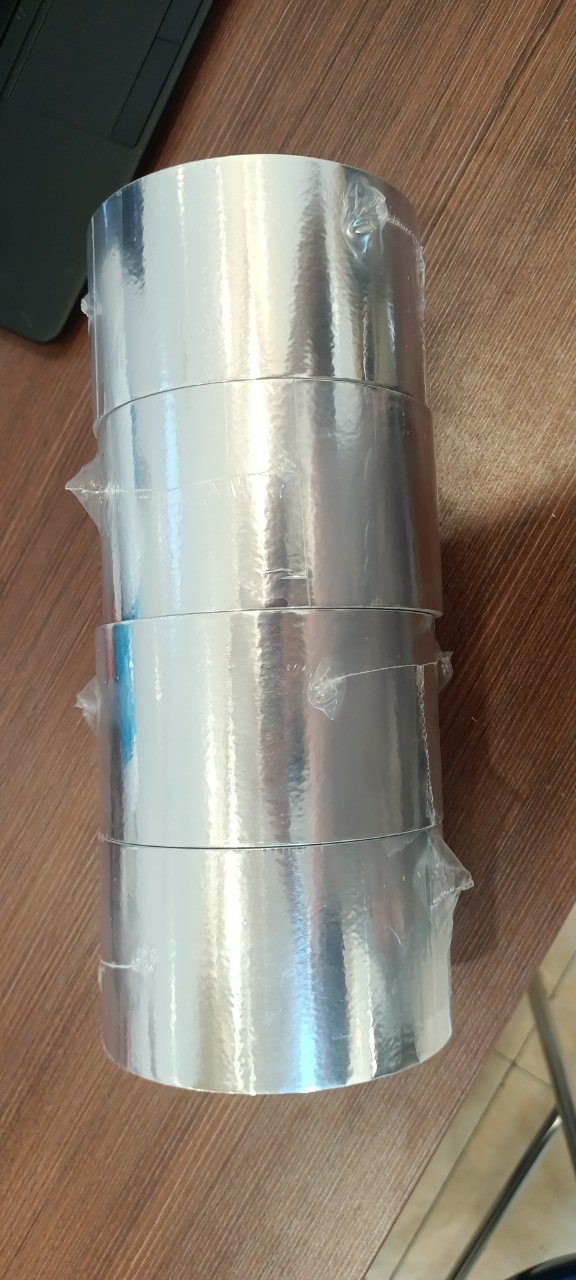 Băng keo nhôm màng PET 72x50 băng keo bạc siêu dai dán ống gió