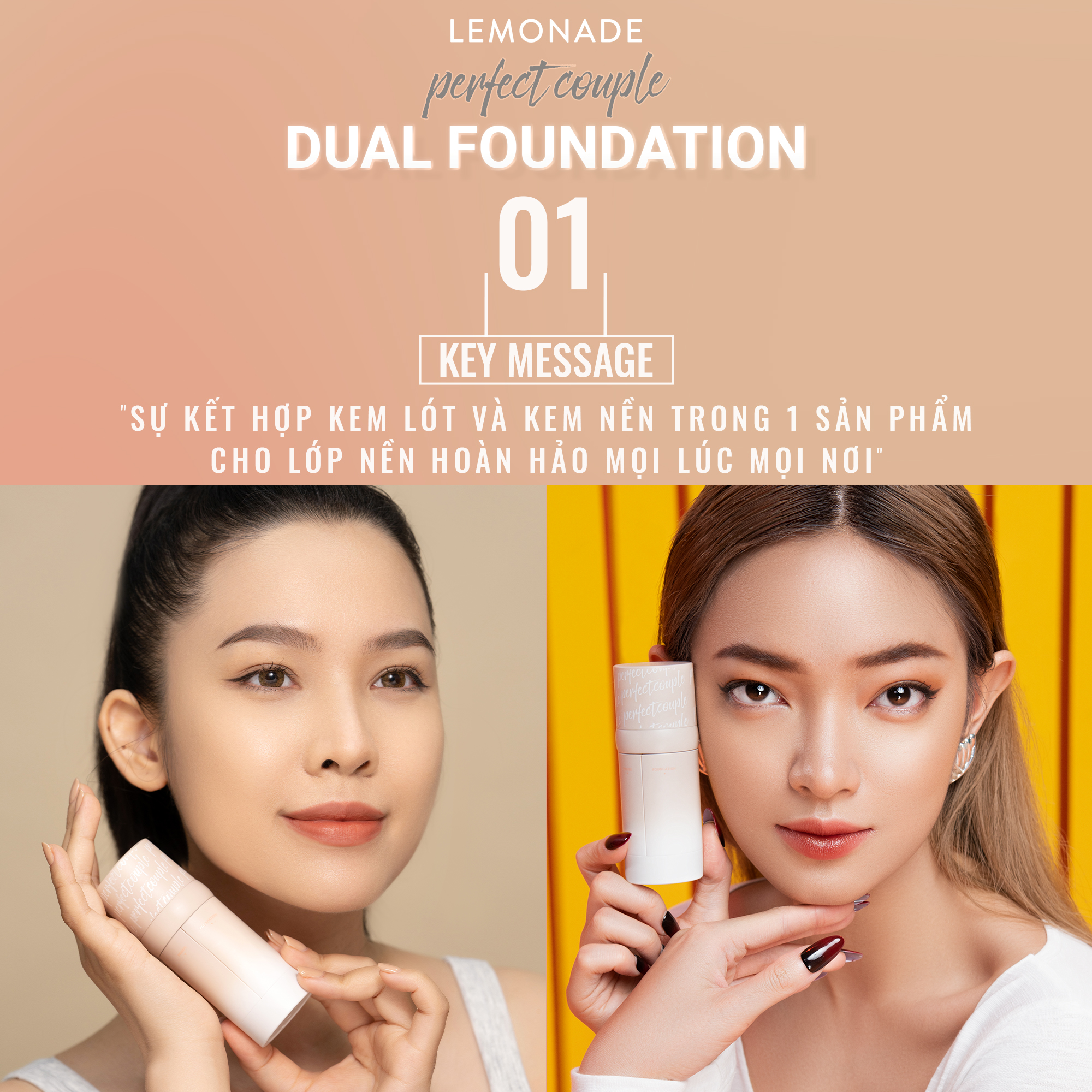 Kem nền đôi Lemonade Perfect Couple Dual Foundation 30g