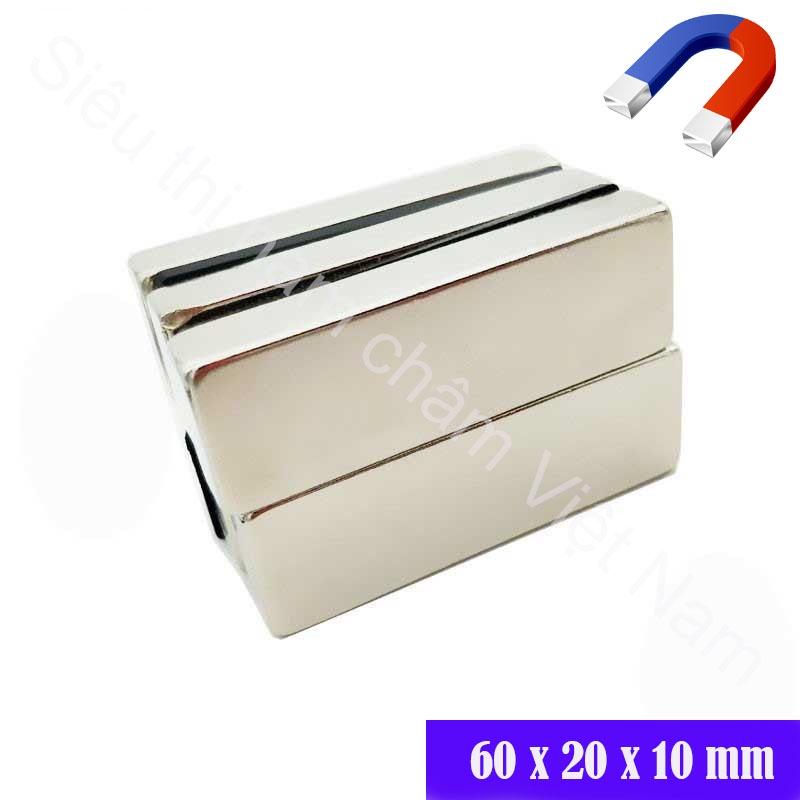 Nam châm đất hiếm 60x20x10mm nam châm có lực hút siêu mạnh